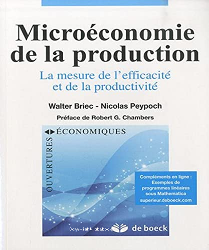 microéconomie de la production la mesure de l'efficacité et de la productivité