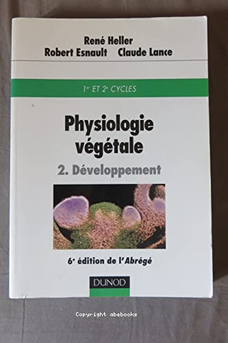 Physiologie végétale : 2. développement 1er et 2e cycles