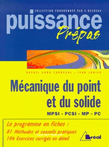 Mécanique du point et du solide - MPSI - PCSI - MP - PC
