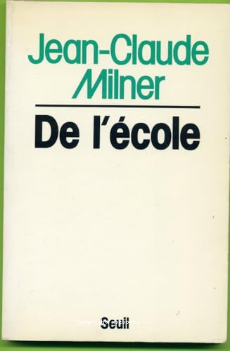 De l'école