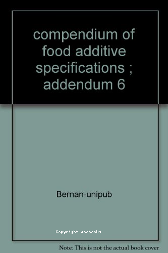 Compendium of food additive specifications